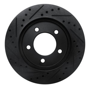 Ford Expedition Brake Rotor (1) - Front Right - R1 Concepts - Drilled & Slotted - Black - `97-`02